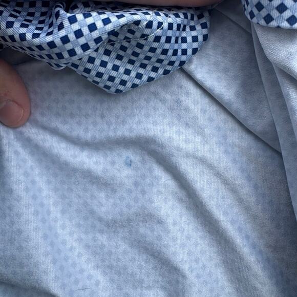 Byron Nelson Golf Polo S | DriWay Moisture-Wick | Blue Print Shirt - Picture 11 of 12